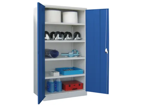 zwaarlastkast 1950x1040x630mm openslaande deuren RAL7035 front RAL6011