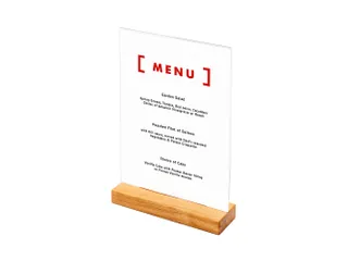Menukaarthouder IEZZY T tafeldisplay A4 hout - 1