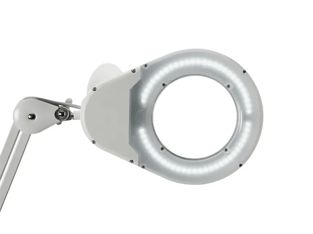 Bureaulamp Maul Viso Loep Led Klem Wit