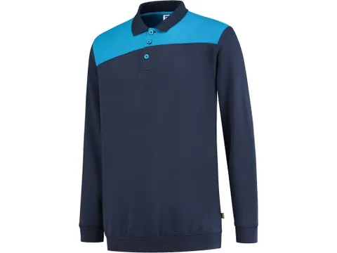 Tricorp 302004 polosweater, inktblauw/blauw, maat M, per stuk