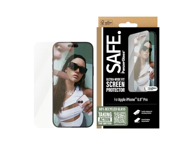 PanzerGlass SAFE. by Screen Protector iPhone 16 Pro Max | Ultra-Wid