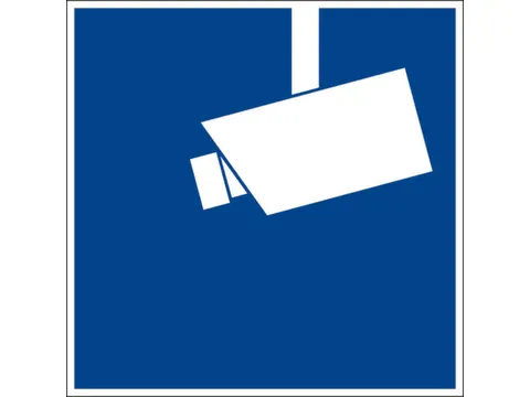 aanwijzingsbord,Aanwijzing videobewaking,PVC,blauw/wit,om te verlijmen