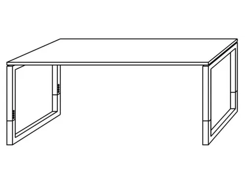 In hoogte verstelbaar bureau,HxBxD 650-850x1800x800mm,blad notenboom