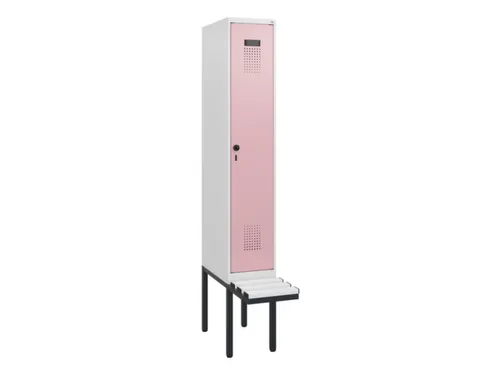locker met bank,HxBxD 1950x300x815mm,1vak,vak B 300mm,draaigrendel