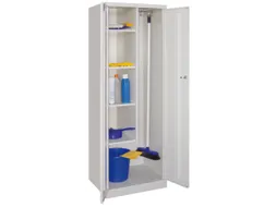 Schoonmaakkast HxBxD 1800x600x500mm 4 Legborden RAL7035 Front RAL3000