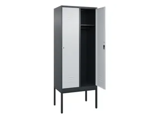 locker,HxBxD 2120x800x500mm,2vak,vak B 400mm,cil.-slot,voetonderstel - 2