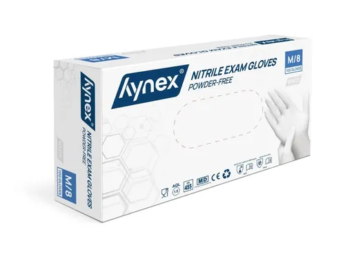 Handschoen Hynex nitril M wit 3.5g 100 stuks