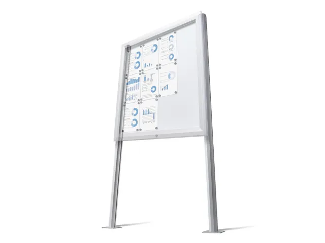 Palen Voor Vergrendelbaar Notitiebord Outdoor Zilver Boutbevestiging