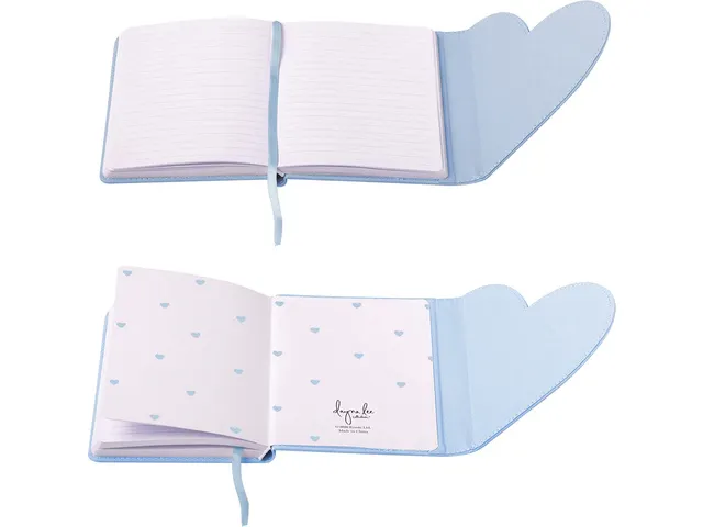 Notitieboek Èccolo DL Heart envelop Lt Blue lijn ca. 13x18 cm 80gr. 2