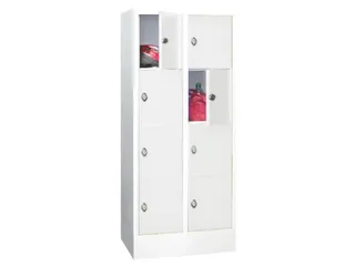 lockerkast,HxBxD 1518x600x500mm,2x4vakken,RAL7035,front RAL7016 - 1