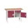 werkbank,HxBxD 830-930x1250x600mm,multiplexblad,uitrusting: 2laden