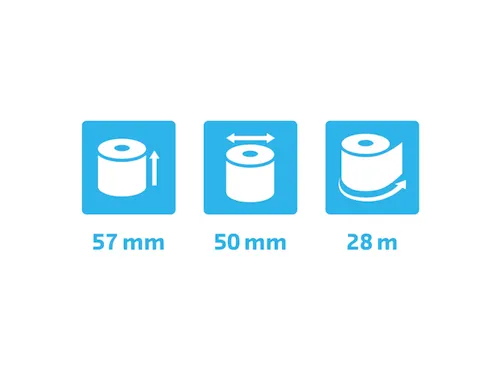 Kassarol Thermisch 57x50mm 28 Meter