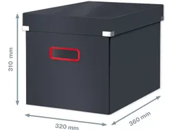 Cosy Click & Store kubus grote opbergdoos grijs 80% gerecycled karton