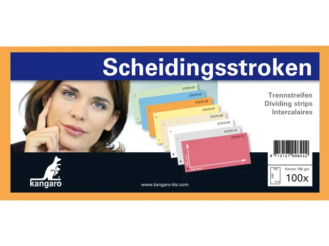 Scheidingsstrook Kangaro 2-gaats 240x105mm 180 grams RC oranje