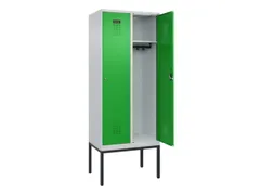 locker,HxBxD 2120x800x500mm,2vak,vak B 400mm,cil.-slot,voetonderstel