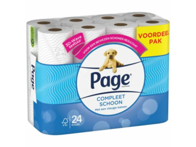 Toiletpapier Page Compleet Schoon 2-laags 140vel 24 rol wit