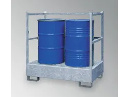 Opvangbak 2x 200l Opvangvol. 220l 1400x1410x810mm Leuning 3-Zijdig