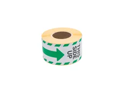 Waarschuwingsetiket Rillprint this side up 46x125mm wit groen 250 stuk