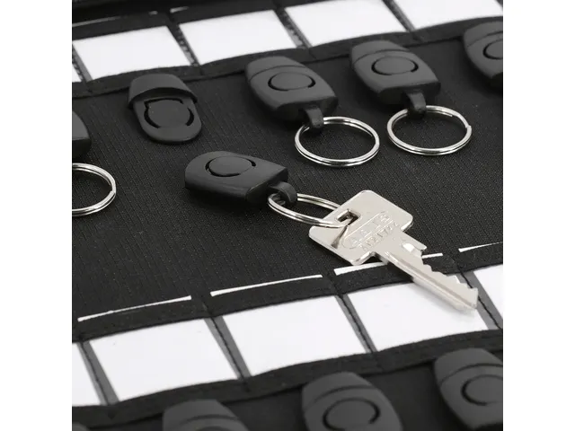 Sleutelmap STOP Luzon A4 grijs met 28 afneembare sleutelringen