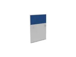 baliepaneel,v. bureau,aanbouw links,B 800mm,MP-lichtgrijs,BN6016-blauw