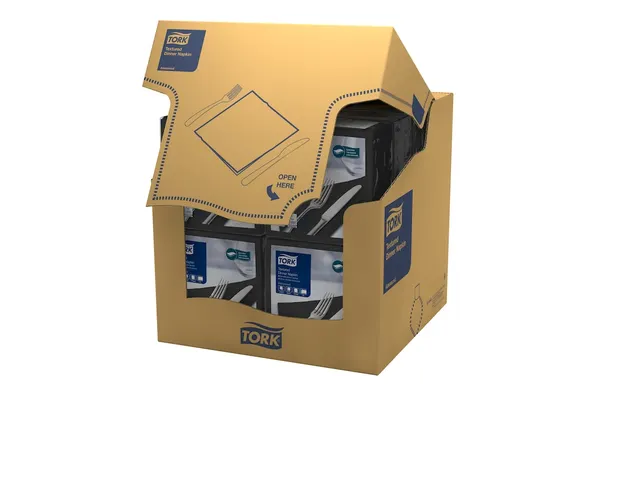 Tork 509419 Textured Dinnerservet zwart 39x39cm 1000 Stuks