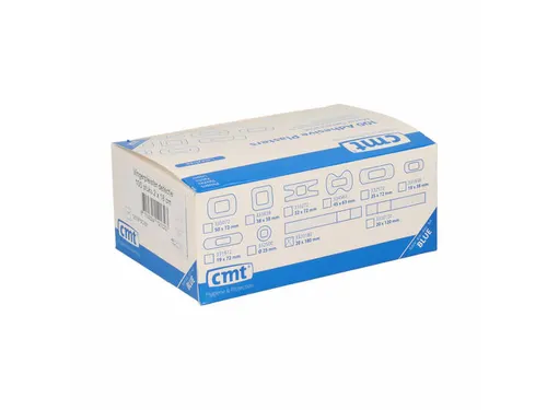Hygiënische detectiepleisters blauw 2x18 cm pe, doos à 100 stuks