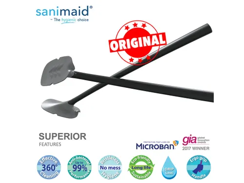 Sanimaid Paris toilet cleaner Zwart Met Muurhouder