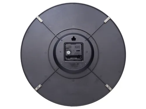 Wandklok Nextime Edge-Wood-Dome dia 35cm kunststof bruin streep