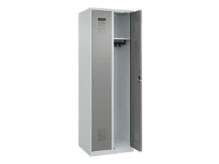 locker,HxBxD 1850x600x500mm,2vak,vak B 300mm,cil.-slot,staand op vloer - 2