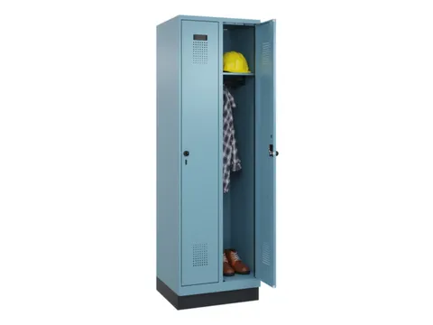 locker,HxBxD 1950x600x500mm,2vak,vak B 300mm,draaigrendel,sokkel