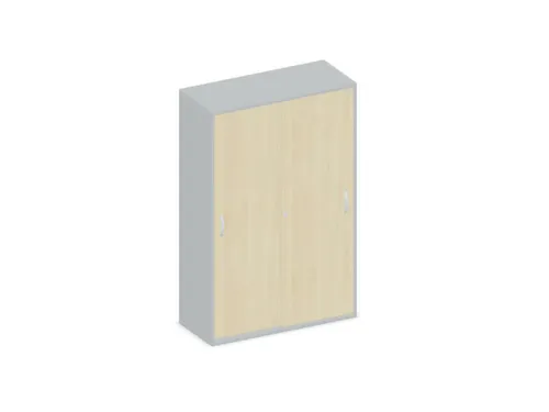 Schuifdeurkast 1540x1000x430mm Romp Lichtgrijs Decor Front Esdoorn
