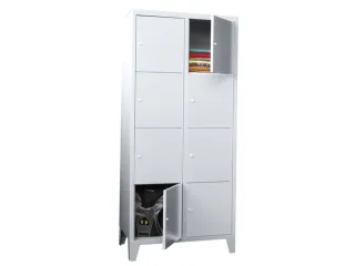 lockerkast,RAL 7035,HxBxD 1850x800x500mm,2x4vakken,vak B 400mm - 1