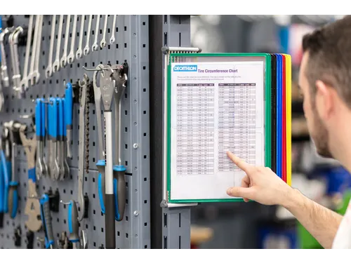 Zichtpanelensysteem wand Tarifold magnetisch A4 10 tassen assorti