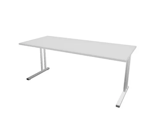 in hoogte verstelbaar bureau HxBxD 720-840x1800x800mm MP-lichtgrijs