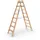 trapladder,beide zijden,2x8sporten,balk L 2,37m,2-dlg.,naaldhout