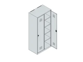 wasgoedverdeelkast,HxBxD 1850x800x500mm,vak B 400mm,cilinderslot - 3