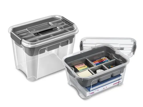 Combibox CEP 13-vaks 29 x21 x18 cm alles-in-één opberger grijs