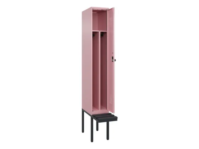 locker met bank,voor scheiding van kleding,HxBxD 2120x300x815mm,1vak