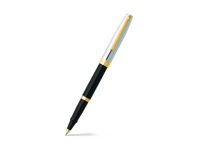 Rollerball SHEAFFER Sagaris Glossy black chrome cap gold trims