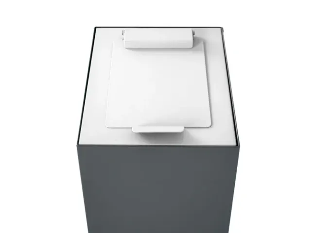 Top met klepdeksel voor modulaire afvalscheidingsunit 60 Liter Wit