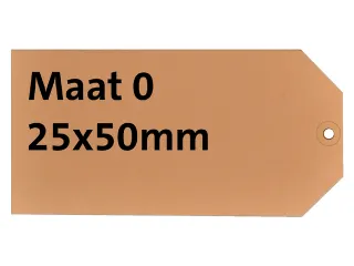 Label HF2 nr. 0 200gr 25x50mm Chamois 1000 stuks - 1