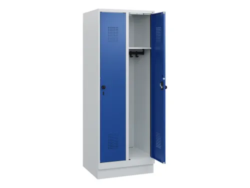schoollocker,HxBxD 1630x600x500mm,2vak,vak B 300mm,draaigrendel,sokkel