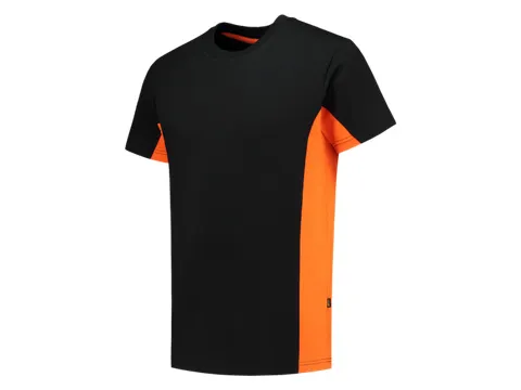 Tricorp 102004 T-shirt Bicolor Zwart/oranje maat 3XL