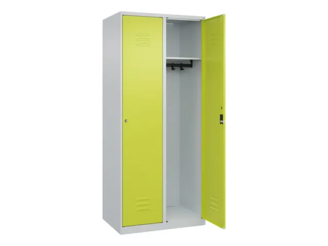 locker,HxBxD 1850x800x500mm,2vak,vak B 400mm,cil.-slot,staand op vloer