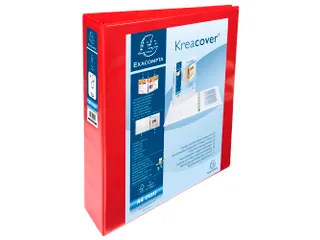 Ringmap Pp Personaliseerbaar Kreacover 4D-Ringen 40mm A4 Maxi Rood - 1