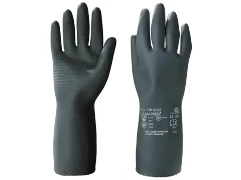 KCL Camapren 720 chemische handschoenen, zwart, maat 11, 100 stuks