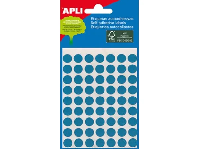 Apli Ronde Etiketten Ø8mm Blauw