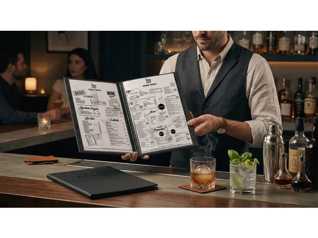 Menukaart Securit Signature A4 zwart