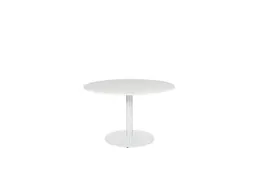 Linesto Vergadertafel Vaste Hoogte 120cm Rond Wit 25mm Wit