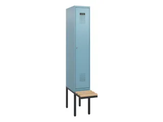 locker met bank,HxBxD 1950x300x815mm,1vak,vak B 300mm,cilinderslot - 2